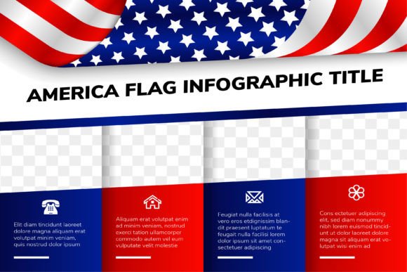 America Flag Infographic Poster: Graphics & Infographics for Crafters