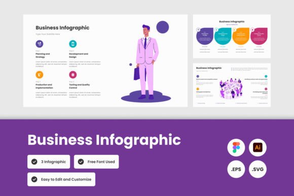 Business Infographic Template V1: Graphics & Infographics for Crafters