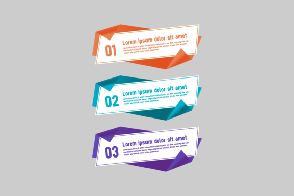 Color Gradient Labels Banner Infographic