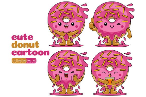Cute Donut Mascot Vector Pack: An Illustrator's Secret Weapon