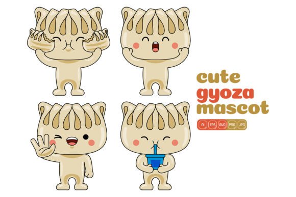 Cute Gyoza Mascot Vector Pack 04: Graphics & Illustrations Review