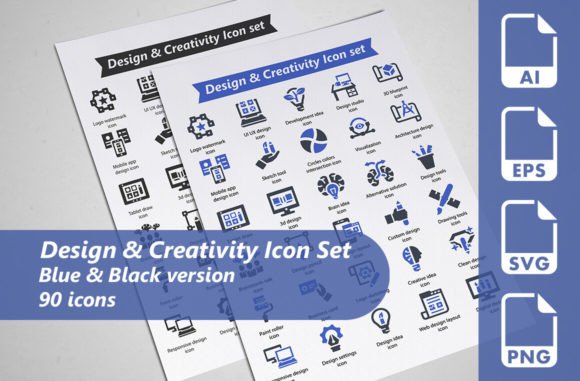 Design Creativity Icon Set: Graphics & Icons for Crafters