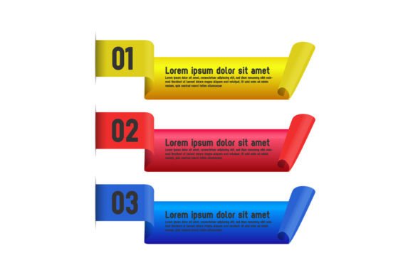 Editable Color Labels Banner Infographic: Graphics Review