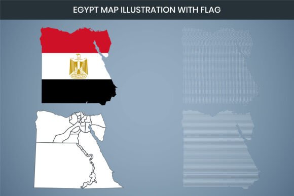 Egypt Map Illustration with Flag: Freebie Graphics Review