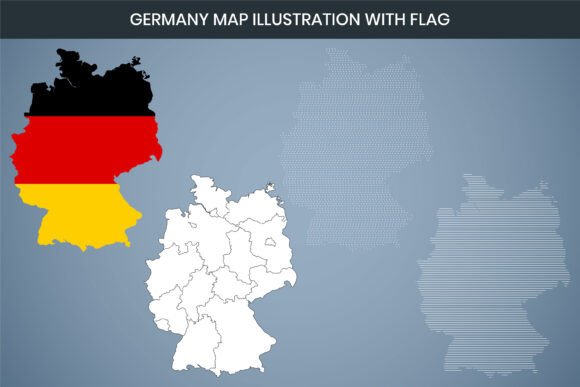 Germany Map Illustration with Flag – Graphics Freebie Review
