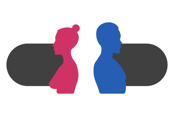 Man Woman Comparison Graphics and Illustration Review