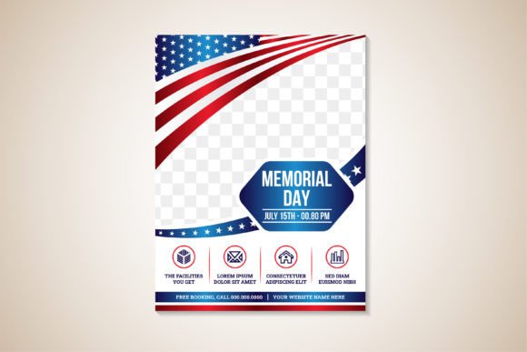 Memorial Day Vertical Flyer: Graphics & Print Templates Review