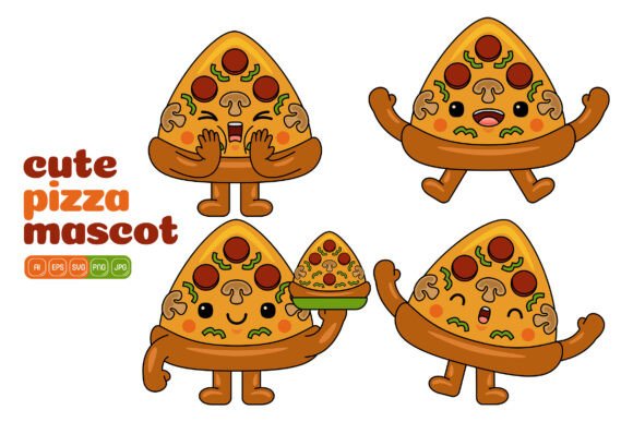 My Craft Studio Review of the Pizza Mascot Graphics Pack