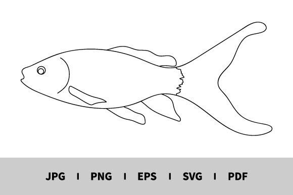 One Line Drawing of Fish Vector: Graphics & Illustrations Review