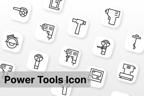 Power Tools Icon: Sharp Graphics & Icons for Sellers