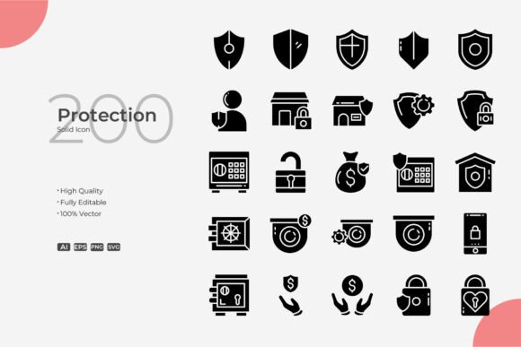 Protection Solid: Clean Icons & Editorial Graphics for Blogs