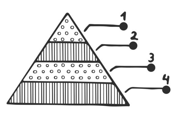 Pyramid Chart Doodle: Hand Drawn Graphics & Illustrations