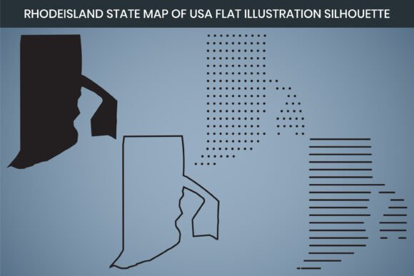 Rhode Island Hand Drawn Outline Map Graphics Freebie