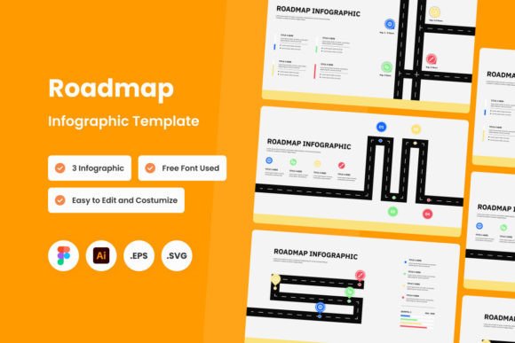 Roadmap Infographic Template V2: Graphics & Infographics
