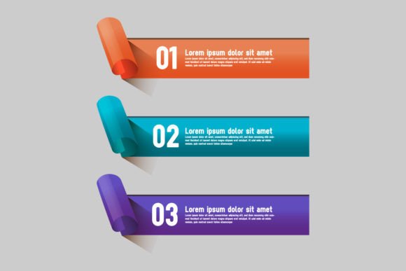 Roll Paper Color Labels Banner: Infographics & Graphics That Connect