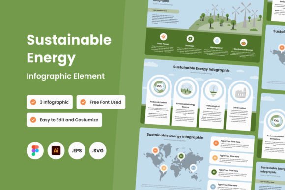 Sustainable Energy Infographic Graphics Review